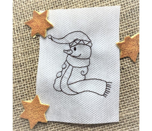 Stickdatei - Schneemann Alphabet Buchstabe Z